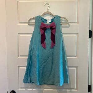 Matilda Jane Paint By Numbers All Wrapped Up Bow Dress Linen Tween girls Size 12